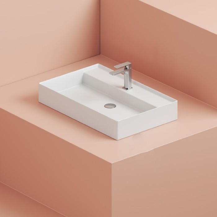 ArtCeram раковина (накладная), scl008 01 00 scalino цвет: белый глянцевый