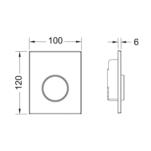 TECE панель смыва, хром глянцевый, loop urinal - 9242626