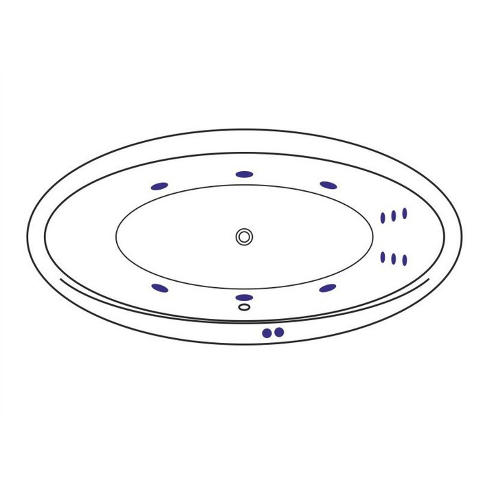 Встраиваемая ванна 190x95 line, Excellent Lumina, бронза арт. WAEX.LUM19.LINE.BR