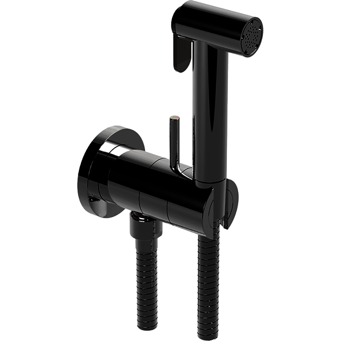 Cisal гигиенический душ в комплекте с прогрессивным смесителем cy00794540 shower cisal, цвет: чёрный матовый
