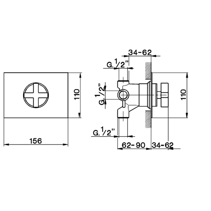 Cisal переключающий вентиль ba00027021 barcelona цвет: хром