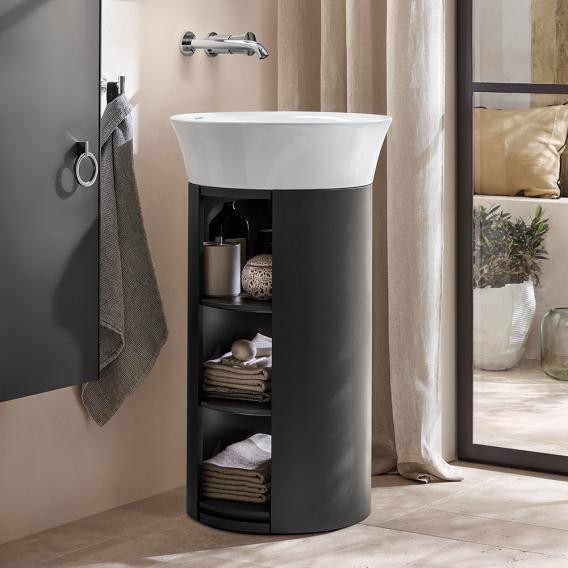 Duravit тумба напольная 750 мм х 410 мм, white tulip, wt42390h1h1 цвет: графит глянцевый