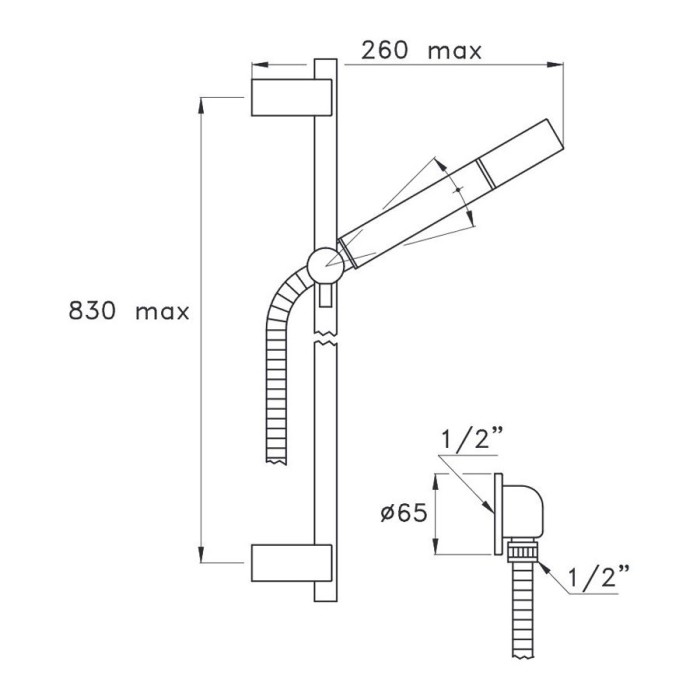 Stella душевой гарнитур, bamboo, никель арт. un03103pv05