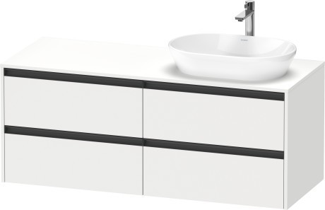 Duravit тумба подвесная под раковину справа 550 мм х 1400 мм х 568 мм, ketho.2, k24898r18180000 цвет: gres pietra grey opaco