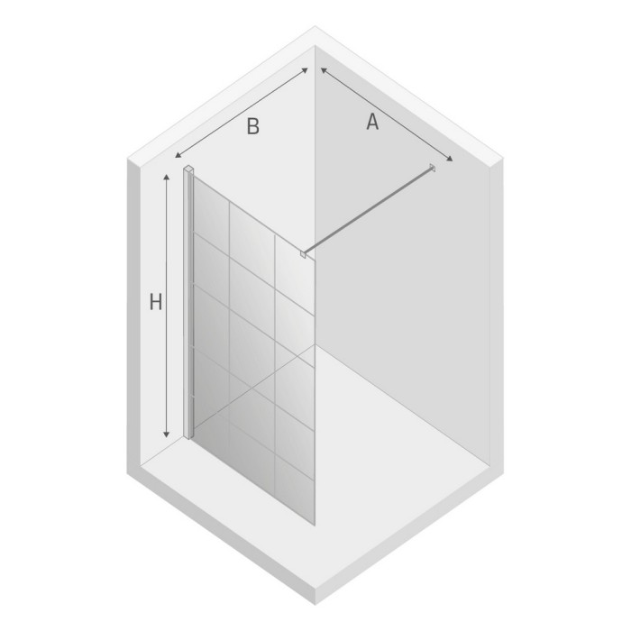 Душевое ограждение 70x200, New trendy New modus black, черный арт. EXK-5545