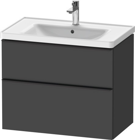 Duravit тумба подвесная под раковину 784 мм х 452 мм, d-neo, de435504949 цвет: графит матовый