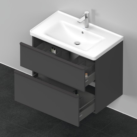 Duravit тумба подвесная под раковину 784 мм х 452 мм, d-neo, de435504949 цвет: графит матовый