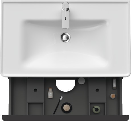 Duravit тумба подвесная под раковину 784 мм х 452 мм, d-neo, de435504949 цвет: графит матовый