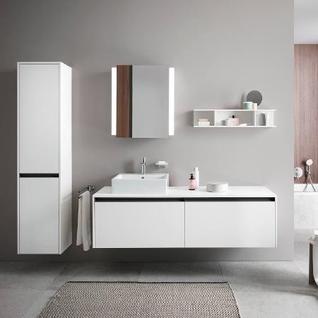 Duravit высокий шкаф с двумя дверцами петли слева 360 мм х 400 мм х 1760 мм, ketho.2, k21329l79790000 цвет: орех натуральный