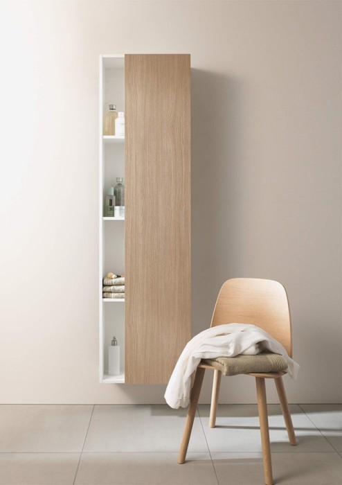 Duravit шкаф-пенал подвесной с полками, durastyle, ds1249r5252 цвет: дуб европейский