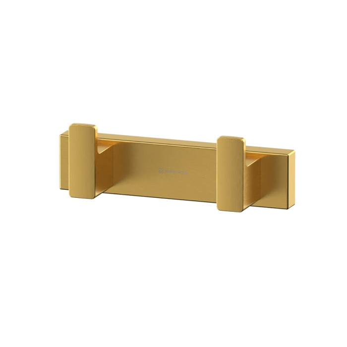 Крючок, для полотенец, двойной, Whitecross Cubo gold brushed, брашированное золото арт. CU2412GLB