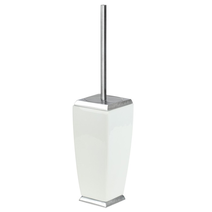 Gessi Ершик для унитаза напольный керамический, Mimi, 33244#031 цвет: хром/белый