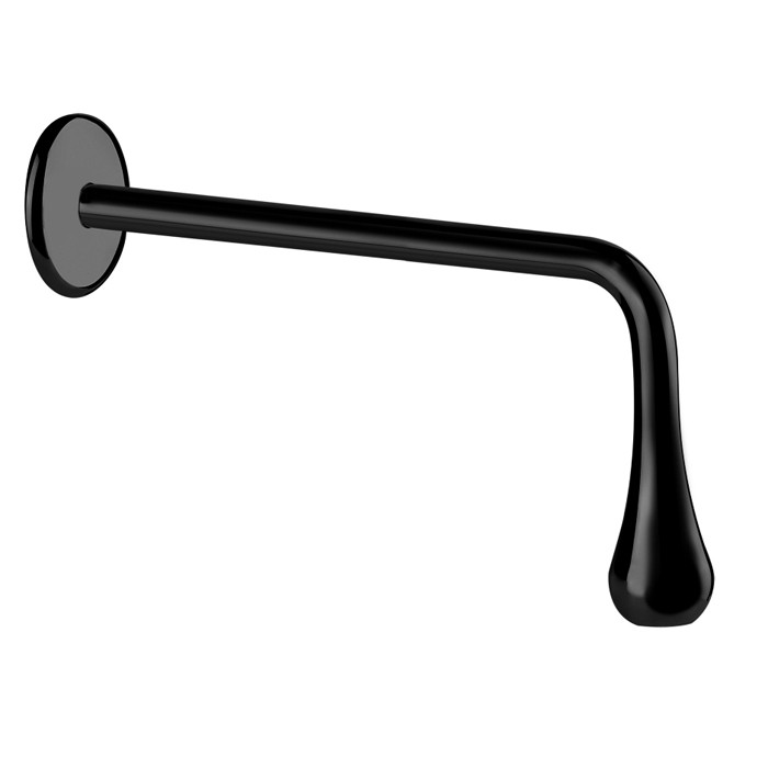 Gessi Настенный излив с инд.длиной (115-300мм), для монтажа с удаленным управлением 33700/33743 (не входит в комплект), Goccia, 33723#299 цвет: черный