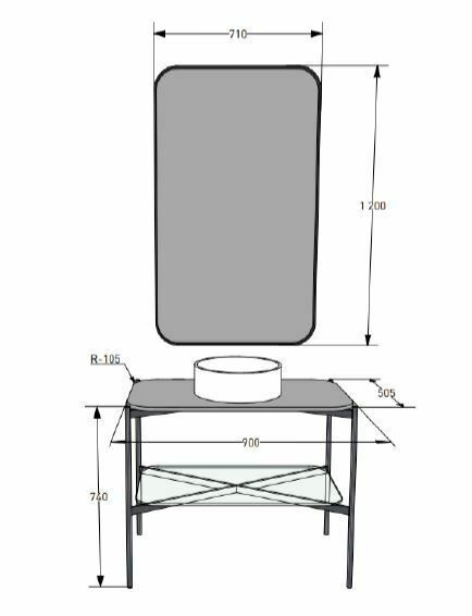 Salini консоль со столешницей grazia 900, grazia, 27g109 цвет: черный