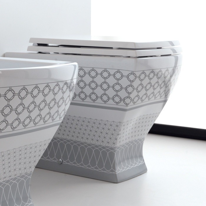 ArtCeram унитаз напольный, mrs.patternjz03+jz07 jazz цвет: белый