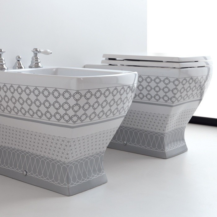 ArtCeram унитаз напольный, mrs.patternjz03+jz07 jazz цвет: белый