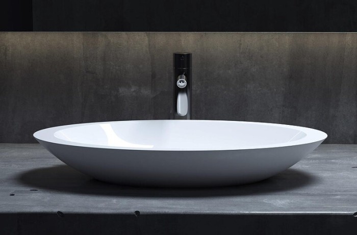 Salini раковина накладная 57,5x35, callista, 1101102grf цвет: глянцевый белый