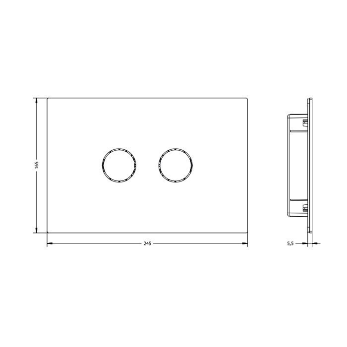 ArtCeram клавиша смыва (для унитаза), 715.000.bm inox цвет: черный матовый