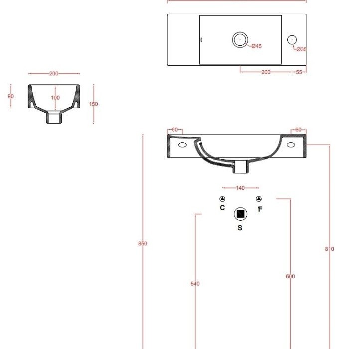 ArtCeram раковина для ванной комнаты, lml002 01 00 lavamani brick цвет: белый глянцевый