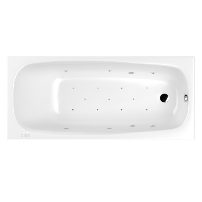 Встраиваемая ванна slim 170x75 relax, Whitecross Layla, хром арт. 0122.170075.100.RELAX.CR