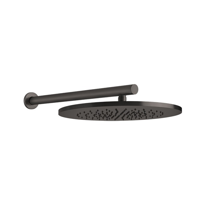 Gessi Душевая головка шарнирная для настенного крепления на 1/2", d350мм, 316, 54148#707 цвет: brushed black metal pvd