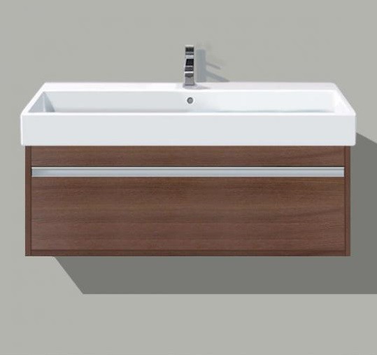 Duravit тумба подвесная под раковину с выдвижным ящиком, ketho, kt 6688 5353 цвет: каштан темный