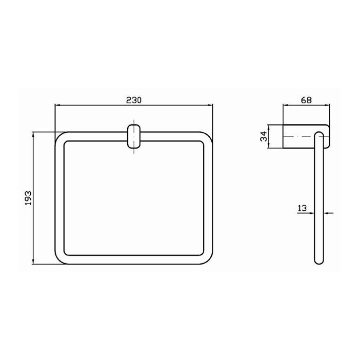 Zucchetti полотенцедержатель, кольцо., подвесной, jingle, хром арт. zac925