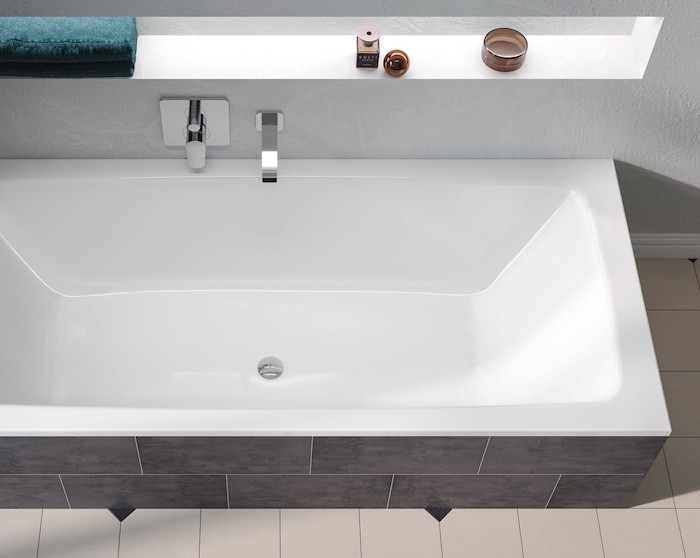 Duravit акриловая встраиваемая ванна 1800 х 800, d-code, 700101000000000 цвет: белый