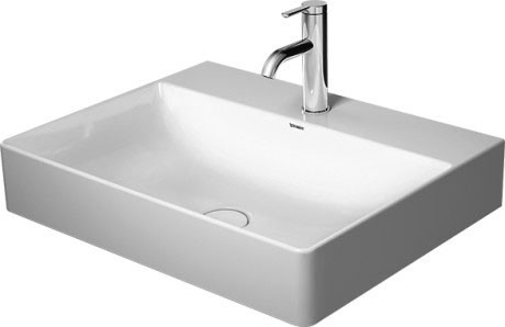 Duravit раковина подвесная с тремя отверстиями под смеситель, без перелива, durasquare, 2353600073 цвет: белый
