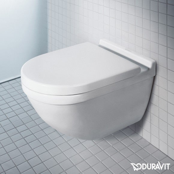 Duravit подвесной унитаз rimless 54 см с сиденьем (комплект), starck 3, 45270900a1 цвет: белый