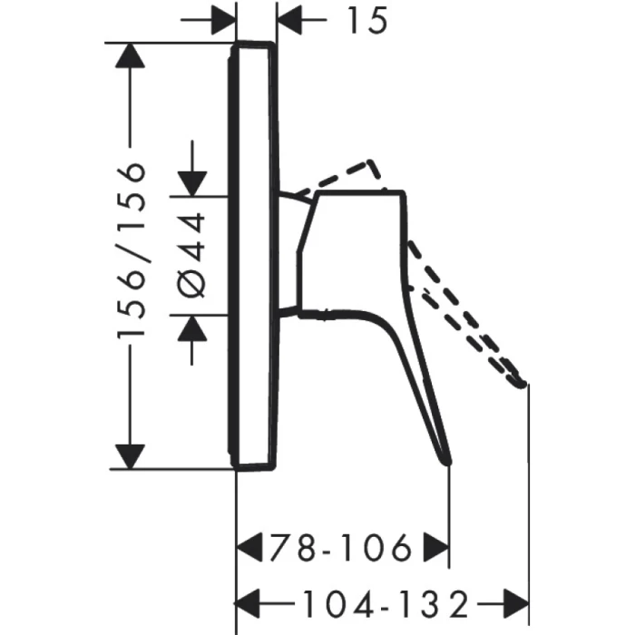 Hansgrohe смеситель для душа, Vivenis, белый арт. 75615700