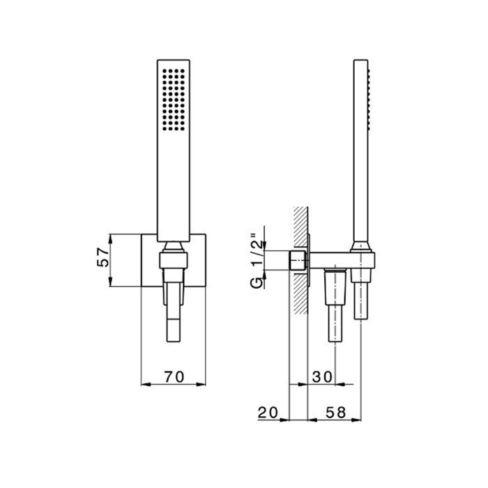 Cisal душевой гарнитур ds01886021 shower cisal, цвет: хром