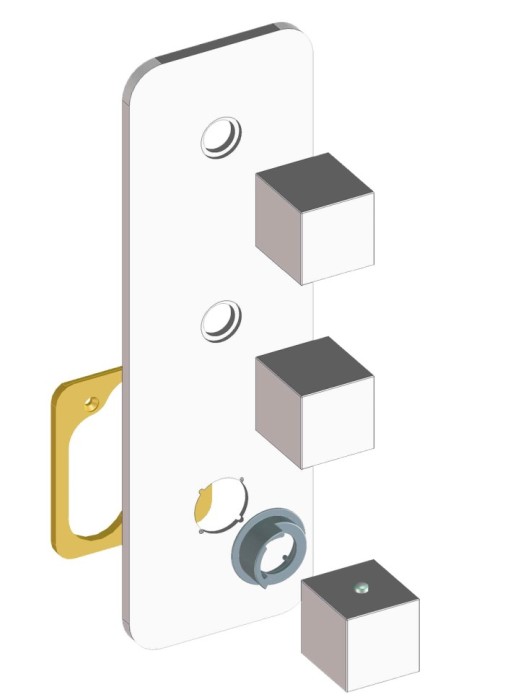 Bossini термостатический смеситель для душа с высокой пропускной способностью, cube, хром арт. z032204.030