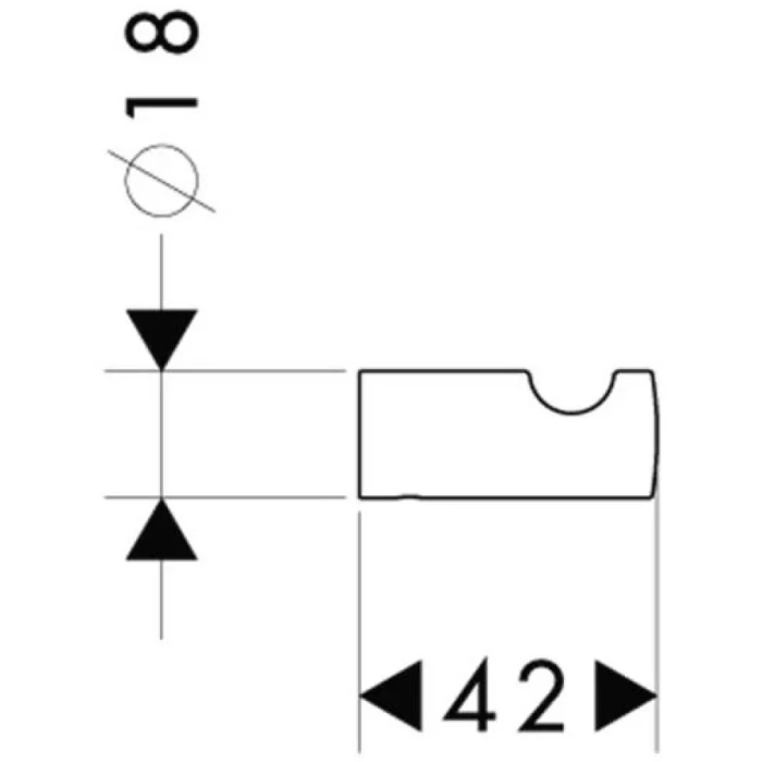 Hansgrohe крючок, Logis, никель арт. 40511820