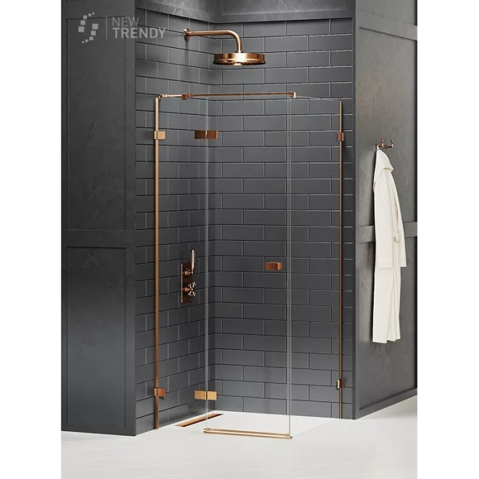 Душевое ограждение l 100x110x200, New trendy Avexa copper brushed, браширо арт. EXK-3561
