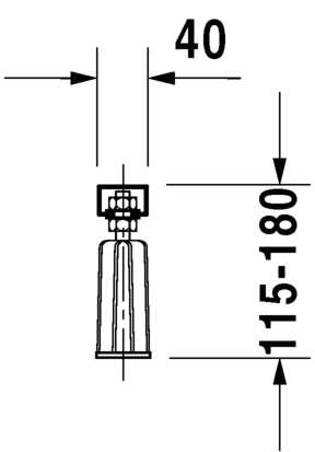 Duravit ножки для ванн и душевых поддонов с боковой длиной, d-code, 790127000000000 цвет: