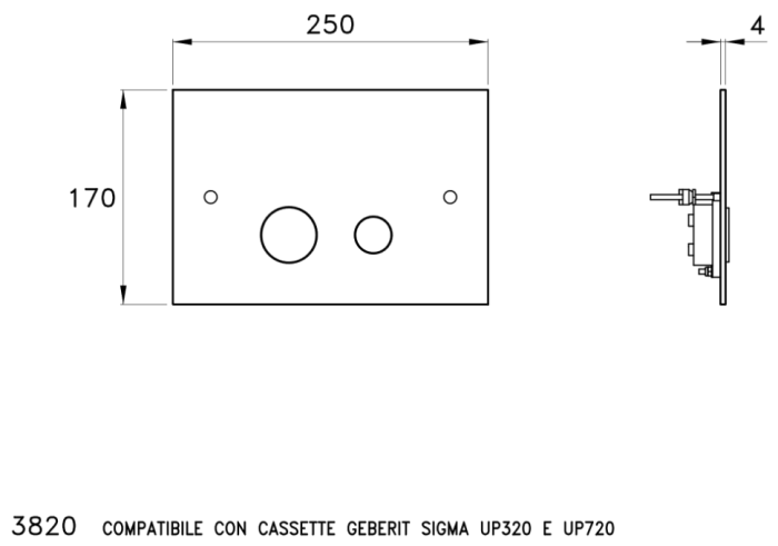 Stella клавиша смыва, без коллекции, бронза арт. un09500bz01