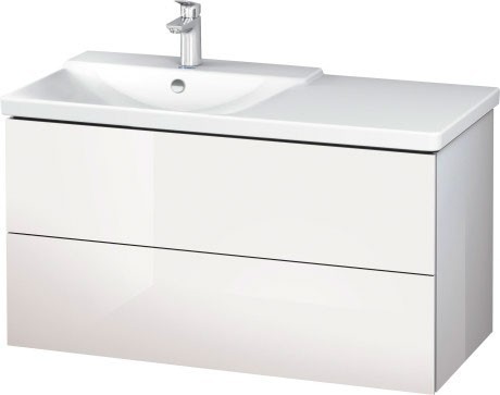 Duravit тумба подвесная под раковину, l-cube, lc625102222 цвет: белый глянцевый