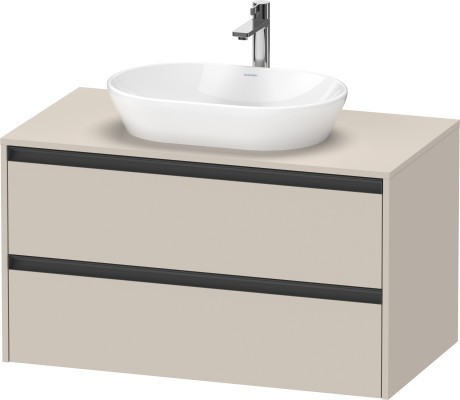 Duravit тумба подвесная под раковину 550 мм х 1000 мм х 568 мм, ketho.2, k24896083830000 цвет: серо-коричневый суперматовый