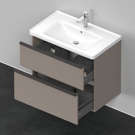 Duravit тумба подвесная под раковину de43554343 784 мм х 452 мм, d-neo, de435504343 цвет: базальт матовый