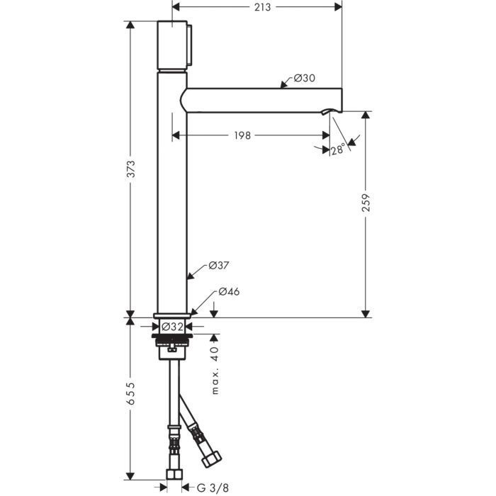 AXOR смеситель для раковины, Uno, хром арт. 45014000