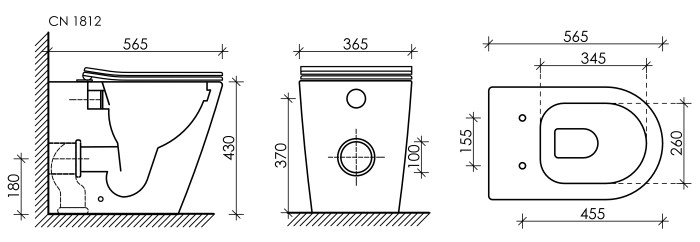 Ceramicanova унитаз с сиденьем highlight, cn1812 цвет: белый