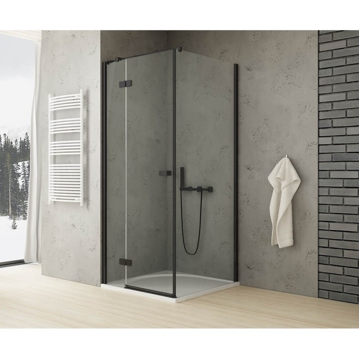 Душевое ограждение l 120x70x200, New trendy Reflexa black, черный арт. EXK-4960