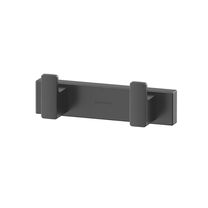 Крючок, для полотенец, двойной, Whitecross Cubo gunmetal, оружейная сталь арт. CU2412GM