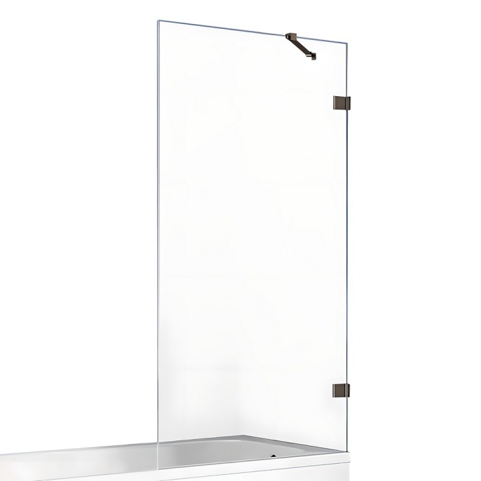 Шторка для ванны 100x150, New trendy Avexa gunmetal brushed, оружейная сталь арт. EXK-3520