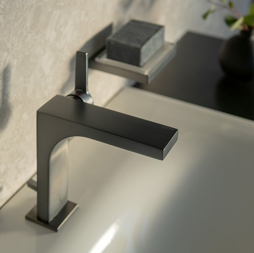 Keuco однорычажный смсеитель для раковины с донным клапаном шлифованный, edition 11, шлифованный чёрный хром арт. 51102 130000