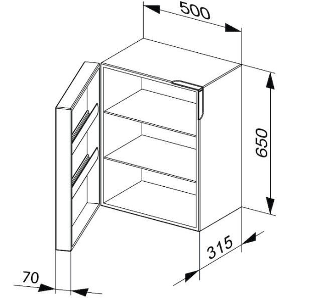 Keuco шкаф нижний, edition 300, белый альпийский арт. 30331 212101