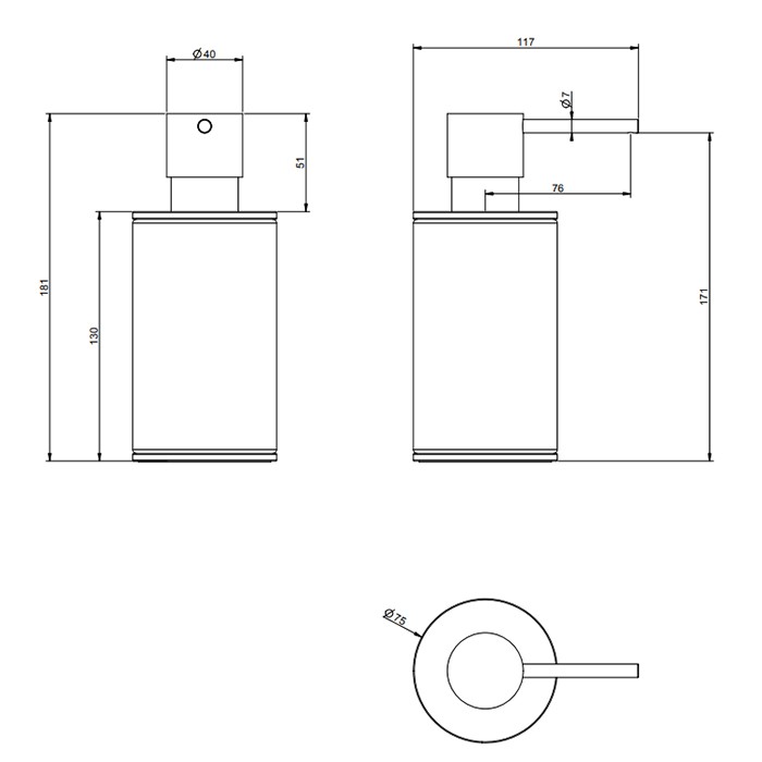 Gessi Дозатор для жидкого мыла настольный, 316, 54738#707 цвет: черный/brushed black metal pvd