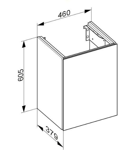 Keuco тумба под умывальник, plan, трюфель арт. 32922 140002