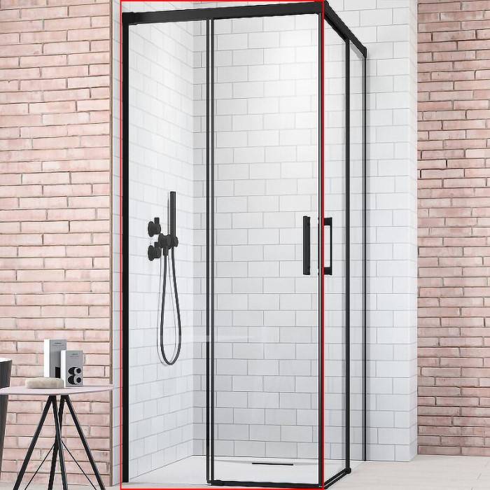Radaway душевая дверь black kdd 120 l профиль черный стекло прозрачное, Idea - 387064-54-01L